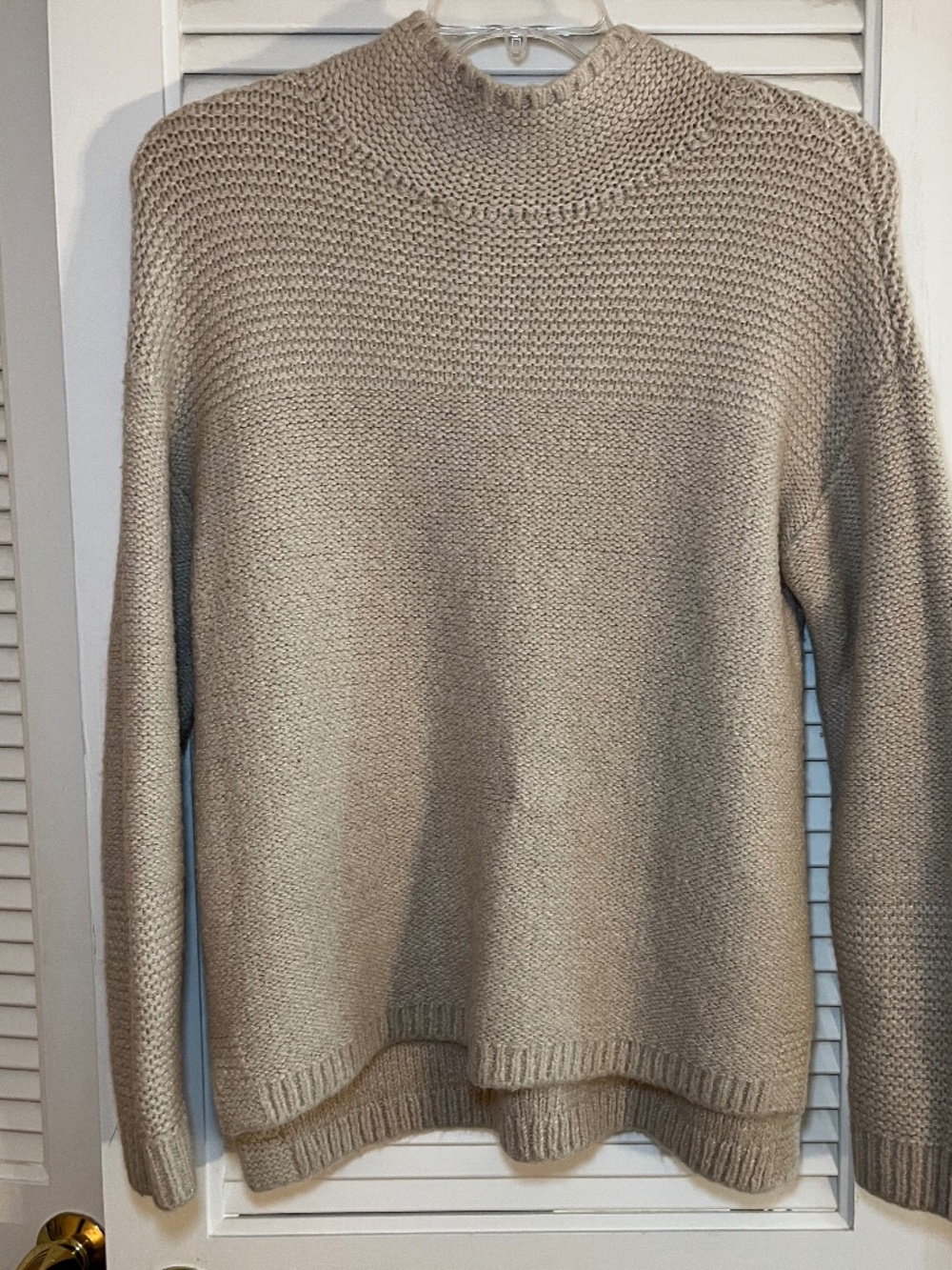 Caslon Tan Mock Neck Midweight Sweater Size M - Picture 7 of 7
